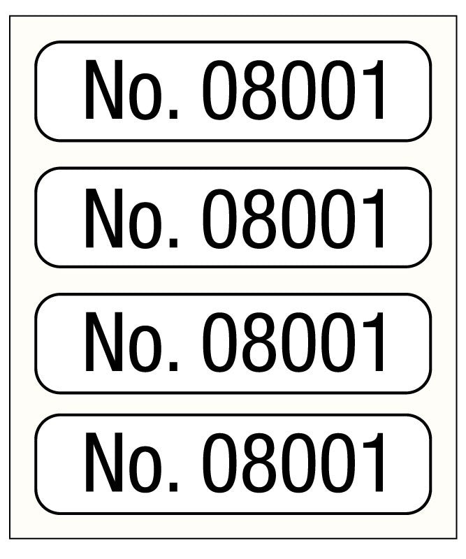 Medical Labels - Consecutive Number Label, 1" x 1/4"