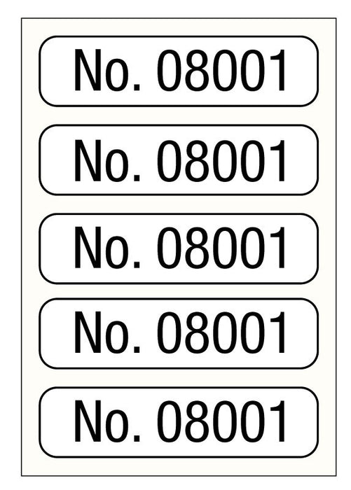 Medical Labels - Consecutive Number Label, 1" x 1/4"