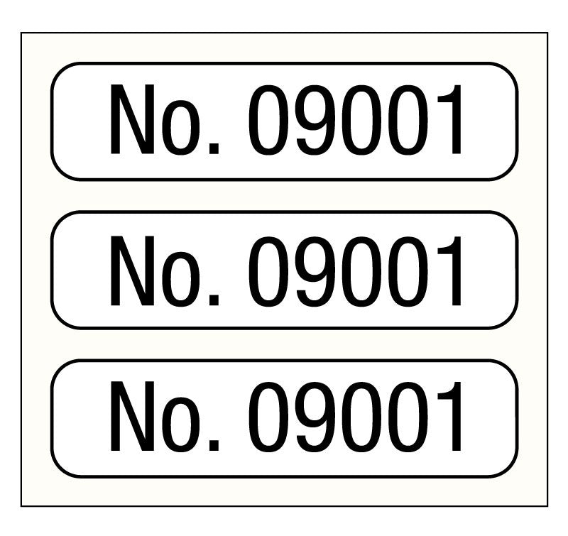 Medical Labels - Consecutive Number Label, 1" x 1/4"
