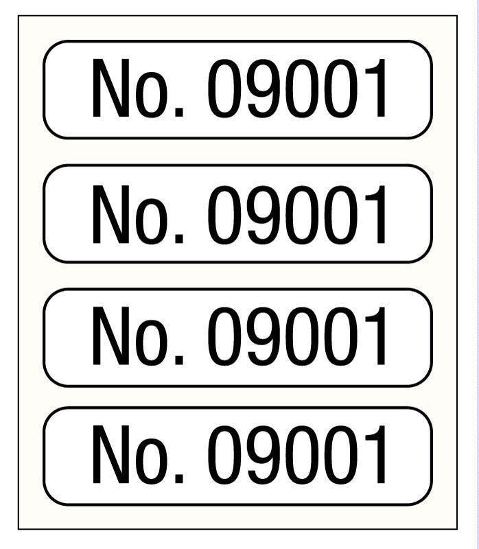 Medical Labels - Consecutive Number Label, 1" x 1/4"