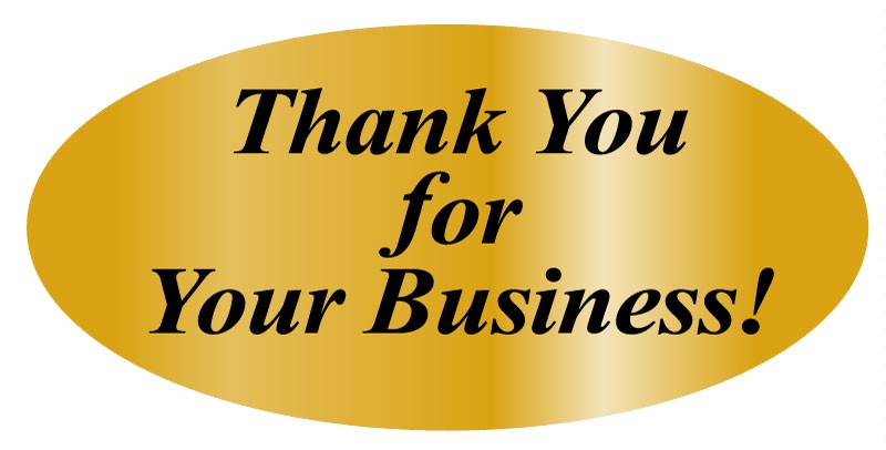 Medical Labels - THANK YOU, 1-13/16" x 7/8"