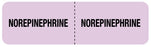 Medical Labels - NOREPINEPHRINE, I.V. Line Identification Label, 3" x 7/8"