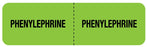Medical Labels - PHENYLEPHRINE, I.V. Line Identification Label, 3" x 7/8"