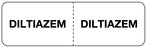 Medical Labels - DILTIAZEM, I.V. Line Identification Label, 3" x 7/8"