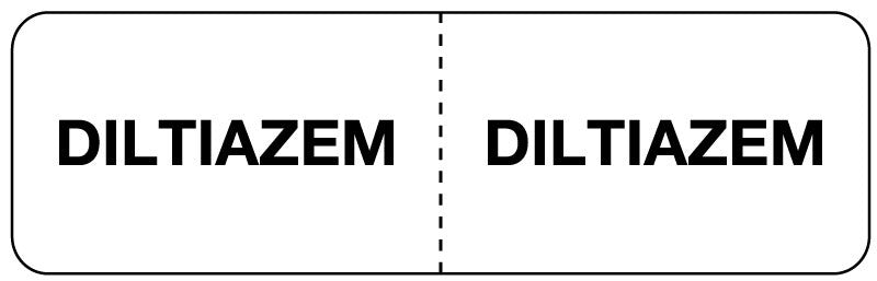 Medical Labels - DILTIAZEM, I.V. Line Identification Label, 3" x 7/8"