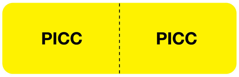 Medical Labels - PICC I.V. Line Identification Label, 3" x 7/8"