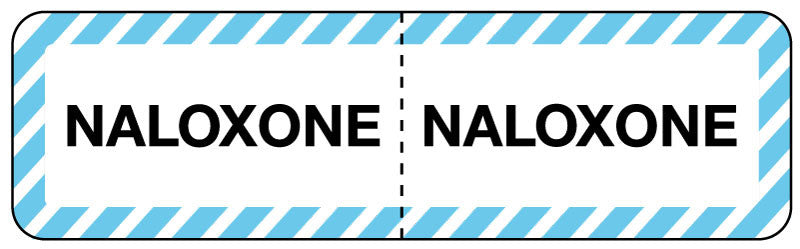 Medical Labels - NALOXONE I.V. Line Identification Label, 3" x 7/8"