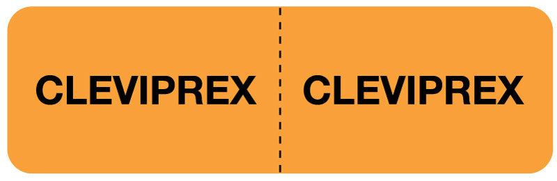 Medical Labels - CLEVIPREX I.V. Line Identification Label, 3" x 7/8"