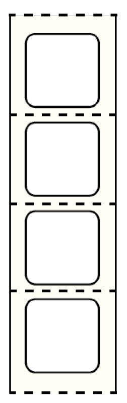 Medical Labels - Direct Thermal Slide Label 1-across 7/8" x 7/8"