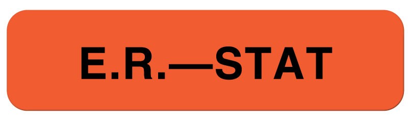 Medical Labels - Emergency Room STAT, 1-1/4" x 5/16"
