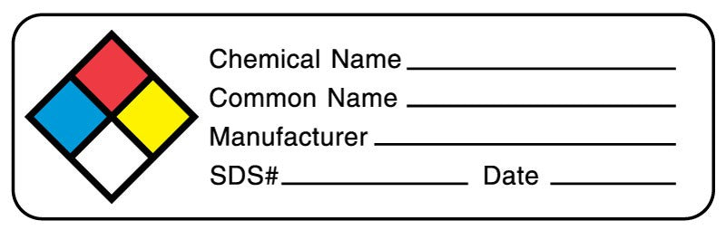 Medical Labels - Chemical Hazard Label, 3" x 7/8"