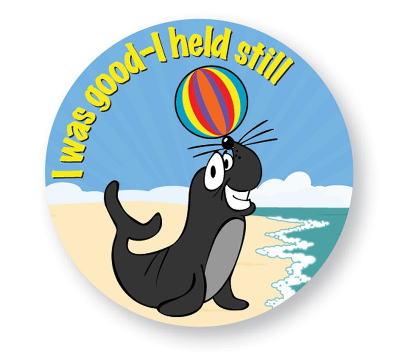 Medical Labels - I WAS GOOD-I HELD STILL, Kids' Sticker, 2-1/2" x 2-1/2"