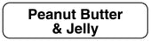 Medical Labels - PEANUT BUTTER & JELLY, Food Identification Labels, 1-1/4" x 5/16"