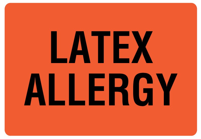 Medical Labels - Allergy Warning Labels, 4" x 2-5/8"