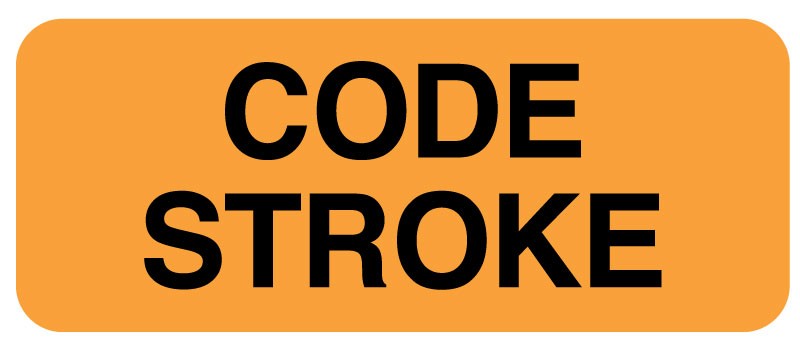 Medical Labels - Code Stroke Label, 2-1/4" x 7/8"