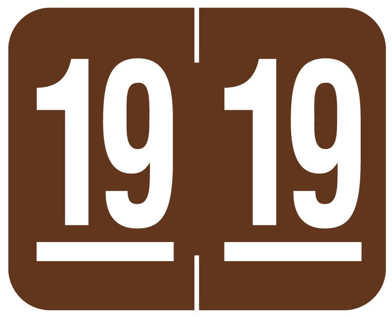 Medical Labels - Tab Compatible 2019 Year Label, 1-1/4" x 1"