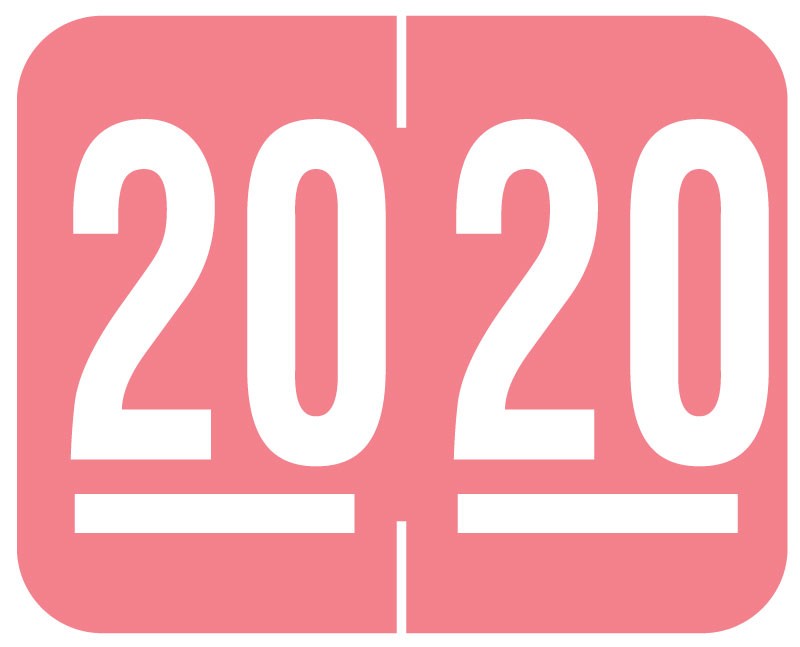 Medical Labels - Tab Compatible 2020 Year Label, 1-1/4" x 1"