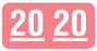Medical Labels - UAL 2020 Year Label, 1" x 1/2"