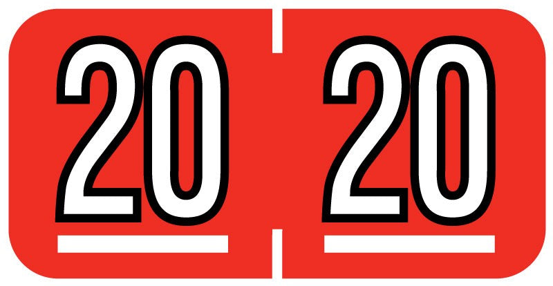 Medical Labels - Barkley Compatible 2020 Year Label, 1-1/2" x 3/4"