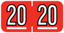 Medical Labels - Barkley Compatible 2020 Year Label, 1-1/2" x 3/4"