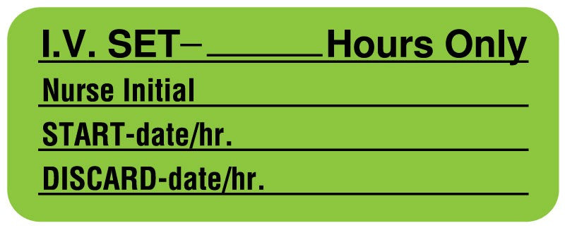 Medical Labels - Tube Change Label, 2-1/4" x 7/8"