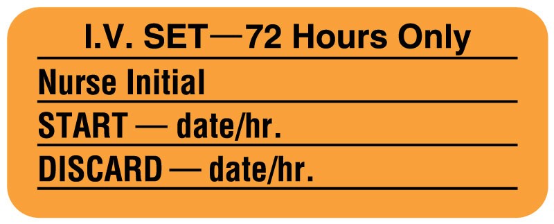 Medical Labels - I.V. Tubing Change Label, 2-1/4" x 7/8"