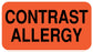 Medical Labels - Contrast Allergy,1-5/8" x 7/8"