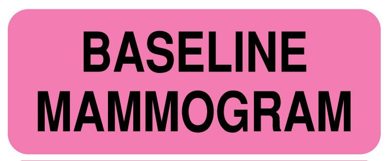 Medical Labels - Baseline Mammogram, 2-1/4" x 7/8"