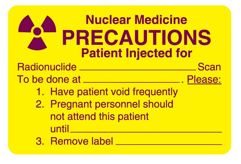Medical Labels - Radioactive Warning Label, 3" x 2"