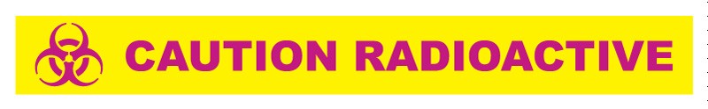 Medical Labels - CAUTION RADIATION Tape, 1/2" X 500"