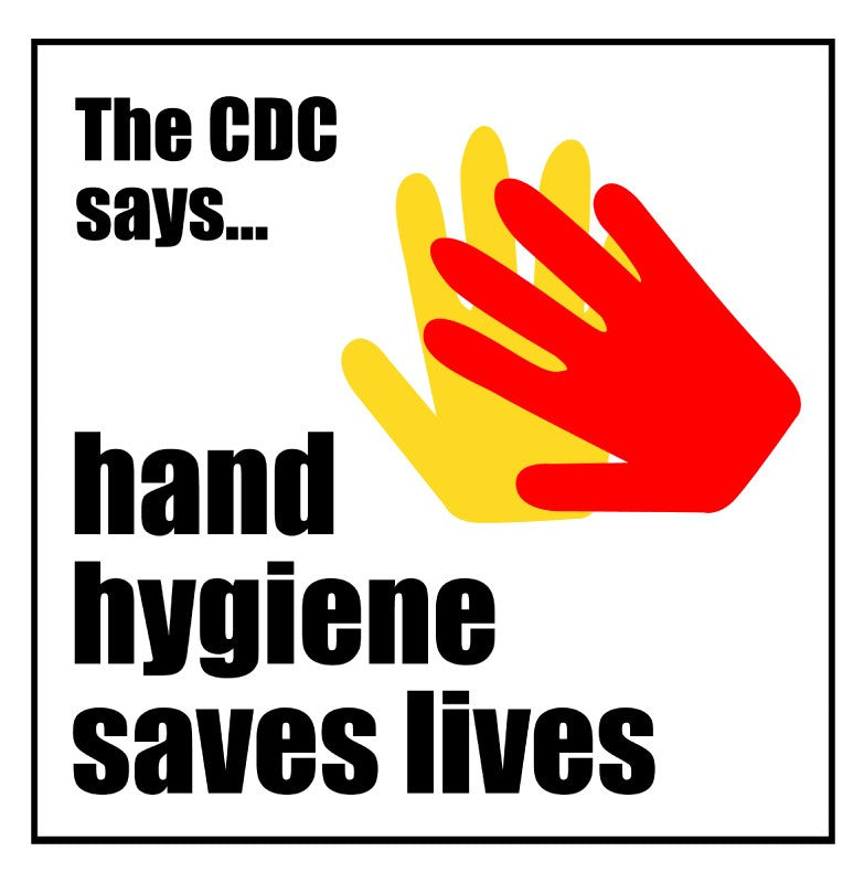 Medical Labels - Hand Hygiene Labels, 6" x 6"