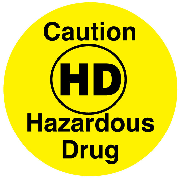 Medical Labels - HD Hazardous Drug Warning Label, 3/4" x 3/4"
