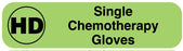 Medical Labels - HD Chemo Glove, 2" x 1/2"