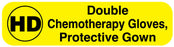 Medical Labels - HD Double Gloves, 2" x 1/2"