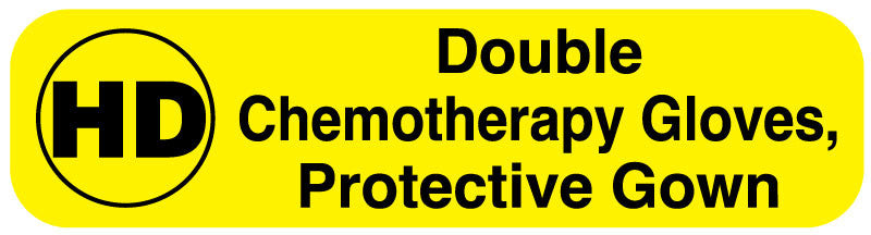 Medical Labels - HD Double Gloves, 2" x 1/2"