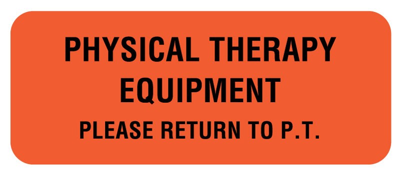 Medical Labels - Physical Therapy Equipment, 2-1/4" x 7/8"