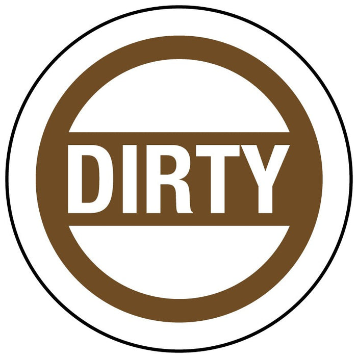 Medical Labels - DIRTY Label, 1-1/2" x 1-1/2"