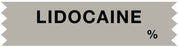 Medical Labels - Anesthesia Tape, Lidocaine %, 1" x 1/2"