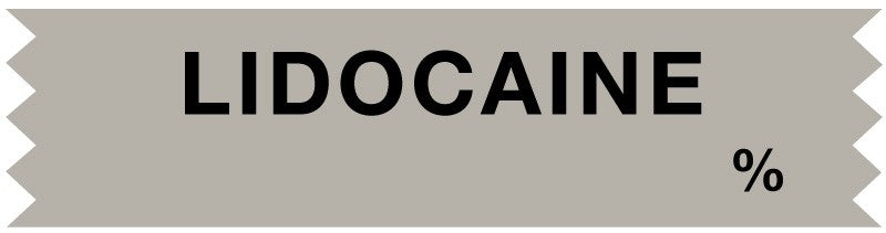 Medical Labels - Anesthesia Tape, Lidocaine %, 1" x 1/2"