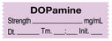 Medical Labels - Anesthesia Tape, Dopamine mg/mL, Date Time Initial, 1-1/2" x 1/2"