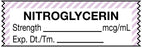 Medical Labels - Anesthesia Tape, Nitroglycerine mcg/mL, 1-1/2" x 1/2"