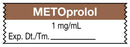 Medical Labels - Anesthesia Tape, Metoprolol 1mg/mL, 1-1/2" x 1/2"
