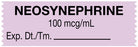 Medical Labels - Anesthesia Tape, Neosynephrine 100 mcg/mL, 1-1/2" x 1/2"