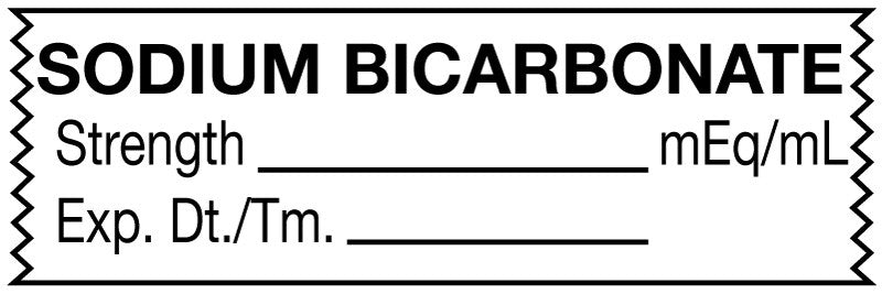 Medical Labels - Anesthesia Tape, Sodium Bicarbonate mEq/mL,1-1/2X1/2
