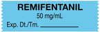 Medical Labels - Anesthesia Tape, Remifenanil 50mcg/mL, 1-1/2" x 1/2"