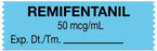 Medical Labels - Anesthesia Tape, Remifenanil 50mcg/mL, 1-1/2" x 1/2"