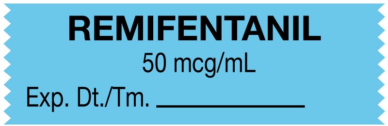 Medical Labels - Anesthesia Tape, Remifenanil 50mcg/mL, 1-1/2" x 1/2"