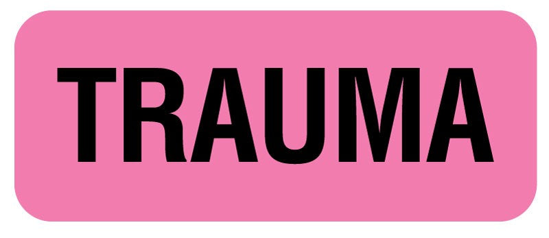 Medical Labels - TRAUMA Label, 2-1/4" x 7/8"