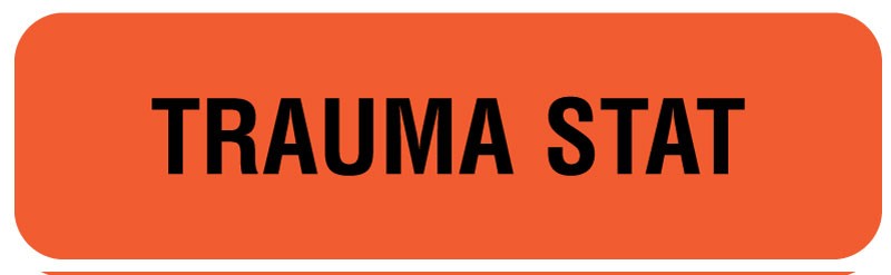 Medical Labels - TRAUMA STAT, 1-1/4" x 5/16"