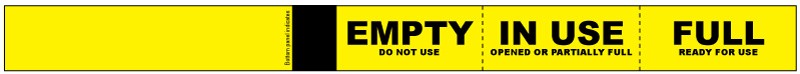 Medical Labels - Cylinder Tyvek Status Band, 12" x 1"